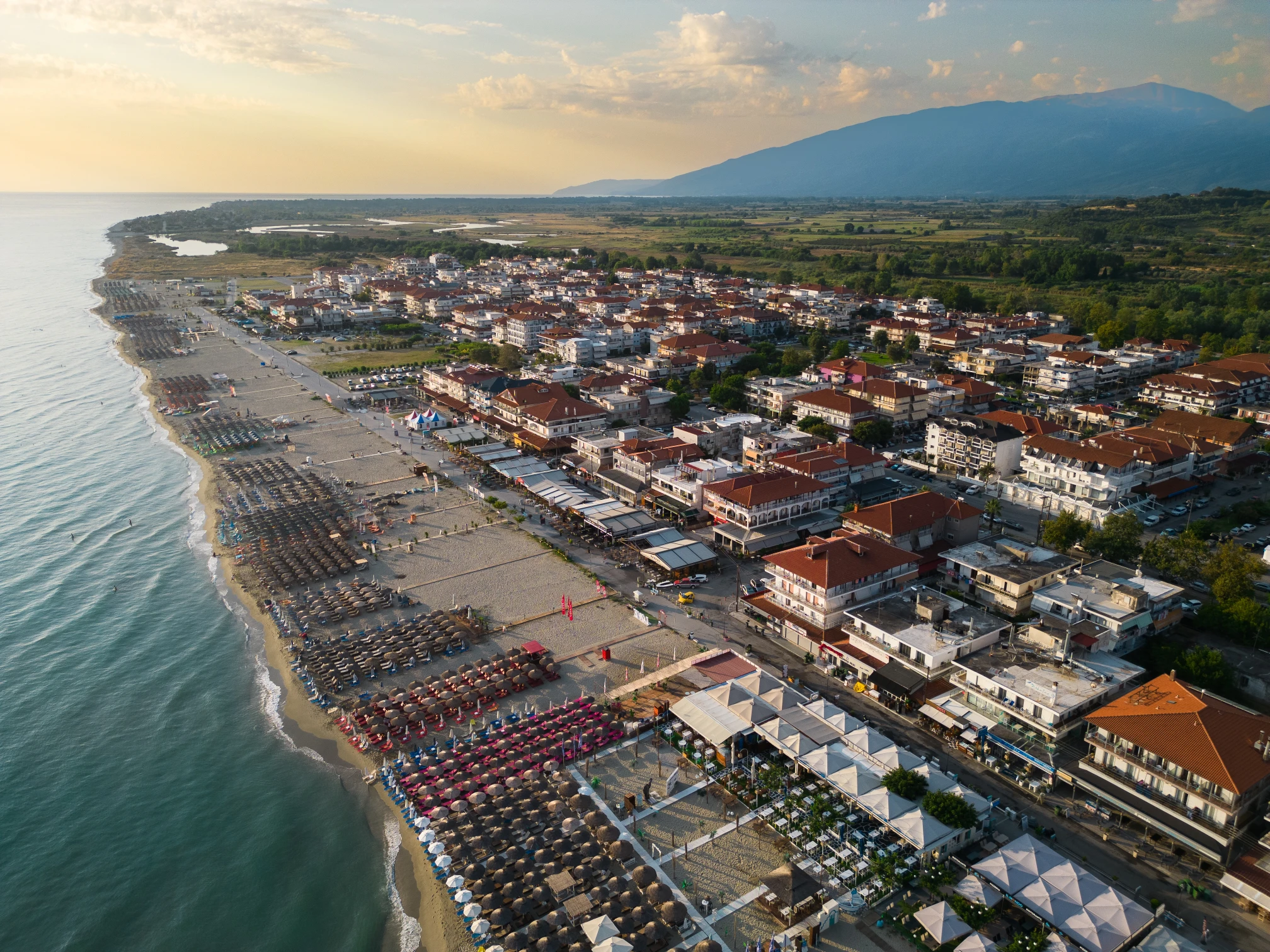 Panoramic view of Dionisos Hotel Beach